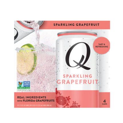 Qdrink Sprklng Wtr,Grpfrt,Can,4P 4/7.5 Fz