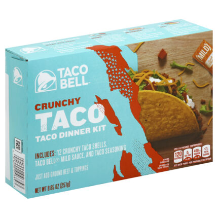 Taco Bell, Crunchy Taco Dinner Kit Box, Case Of 12, 8.85 Oz