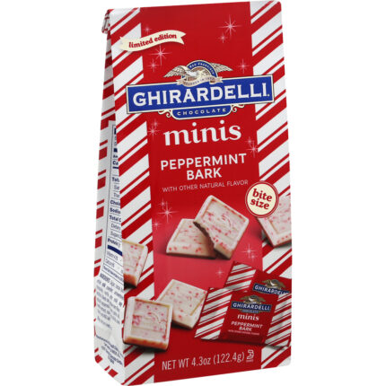 Ghirardelli, Peppermint Bark Minis, Case Of 18, 4.3 Oz