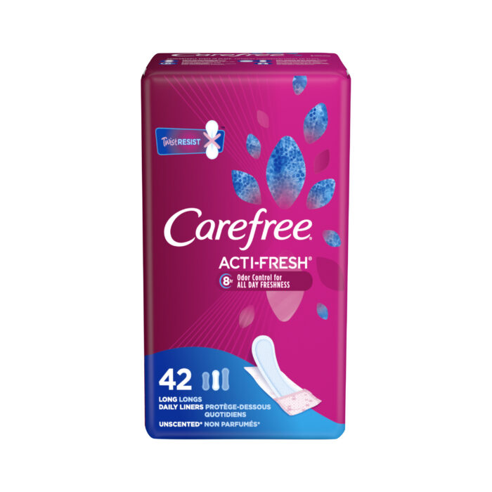 Care Free, Acti Fresh Pantiliners, Unscented Long, Case Of 8, 42 Ct - Image 1
