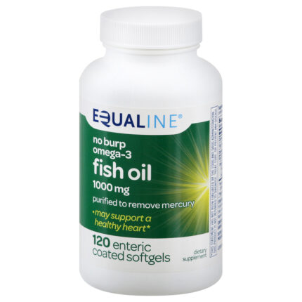 Equaline, No Burp Omega-3 Fish Oil Softgels, Case Of 3, 120 Ct