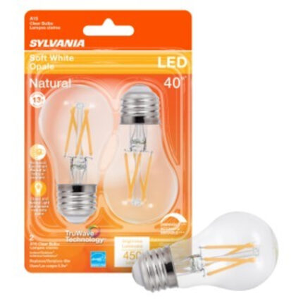 Sylvania, Led Light Bulbs Soft White Type A15 40W Equivalent, Case Of 4, 2 Ct