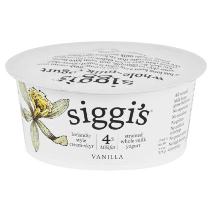 Siggis Yog,Vanilla,4%,Skyr 4.4 Oz