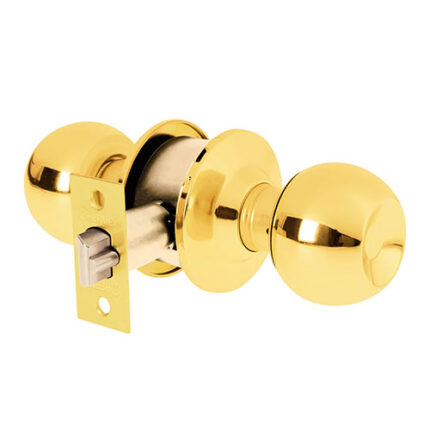 *** Knobset Lock Bal Bright Bras Entrance                         Special Order Item (Extended Lead Time 35-50 Days)