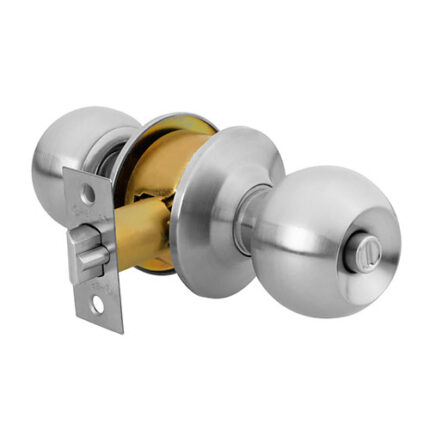 *** Knobset Lock Bal Satin Chrome Privacy                         Special Order Item (Extended Lead Time 35-50 Days)