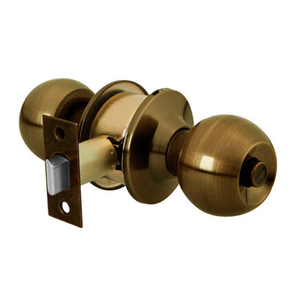 *** Knobset Lock Bal Antique Brass Bath                         Special Order Item (Extended Lead Time 35-50 Days)