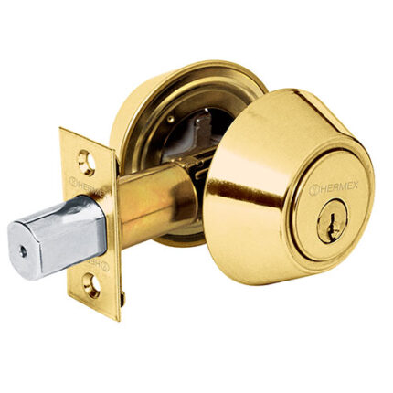 *** Polished Brass Double Cylinder Deadbolt                         Special Order Item (Extended Lead Time 35-50 Days)