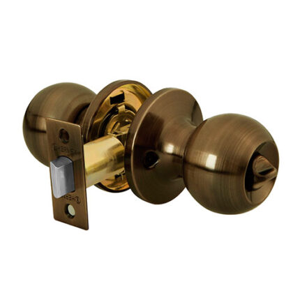 Knobset Lock Tubular Antique Bath
