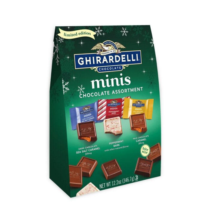 Ghirardelli, Chocolate Assorment Minis Limited Edition Holiday Xl Bag, Case Of 6, 12.2 Oz - Image 1