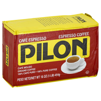 Pilon, Espresso Ground Coffee, Case Of 12, 16 Oz