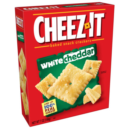 Cheez-It, White Cheddar Baked Snack Crackers, Case Of 12, 7 Oz