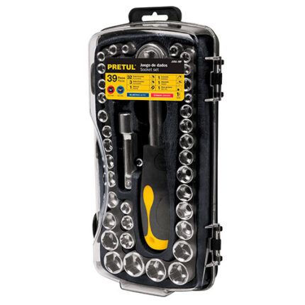 1/4 & 3/8"Drive Socket Set,39 Pcs,Pretul