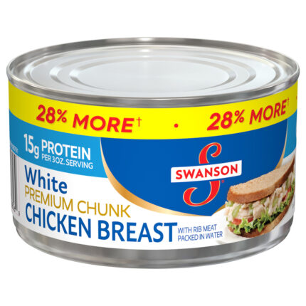 Swanson, White Premium Chunk Chicken Breast, Case Of 12, 12.5 Oz