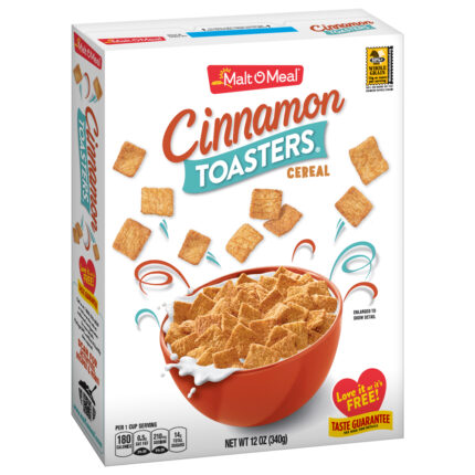 Malt-O-Meal, Toasters Cinnamon Cereal, Case Of 12, 12 Oz