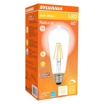 Sylvania, Led Light Bulb Soft White Type St19 5W 40W Equivalent Dimmable, Case Of 6, 1 Ct