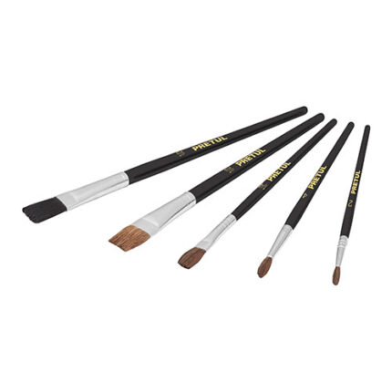Flat Paint Brush Set, 5 Pieces, Pretul
