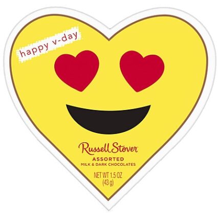 Russel Stover, Chocolates Milk & Dark Assorted Conversation Heart, Case Of 18, 1.5 Oz