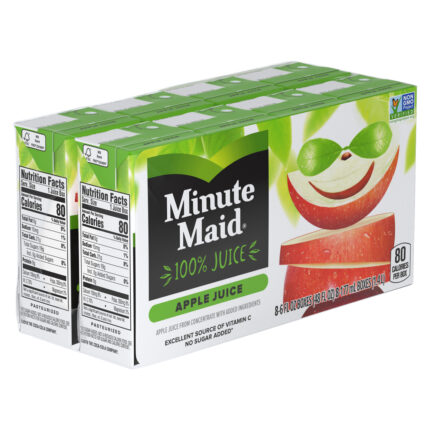 Minute Maid, Apple Juice Cartons, Case Of 5, 48 Fl Oz
