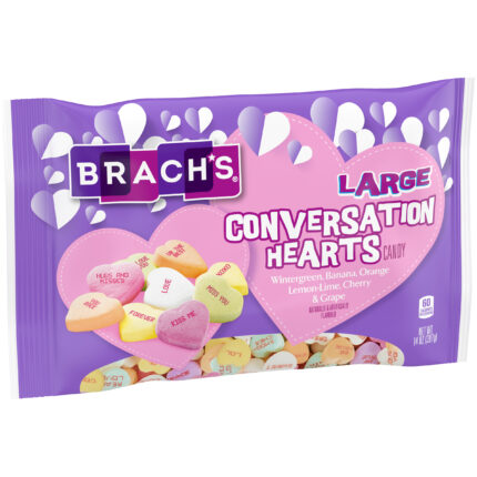 Brach'S, Large Conversation Hearts Valentine'S Candy, Case Of 12, 14 Oz