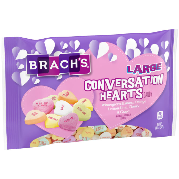 Brach'S, Large Conversation Hearts Valentine'S Candy, Case Of 12, 14 Oz - Image 1