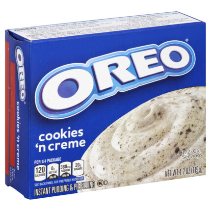 Jell-O, Jello Oreo Cookies N' Creme Instant Pudding Mix, Case Of 24, 4.2 Oz
