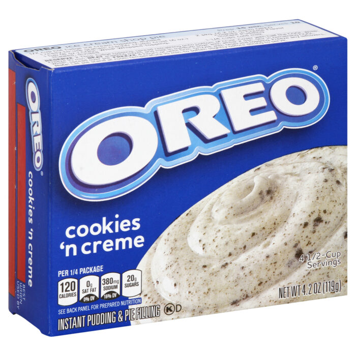 Jell-O, Jello Oreo Cookies N' Creme Instant Pudding Mix, Case Of 24, 4.2 Oz - Image 1