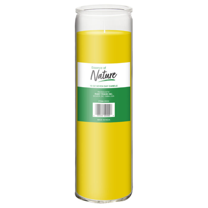 Essence Of Nature 10 Oz Seven Day Candle Yellow - Image 1