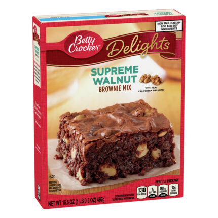 Betty Crocker, Delights Supreme Walnut Brownie Mix, Case Of 12, 16.5 Oz