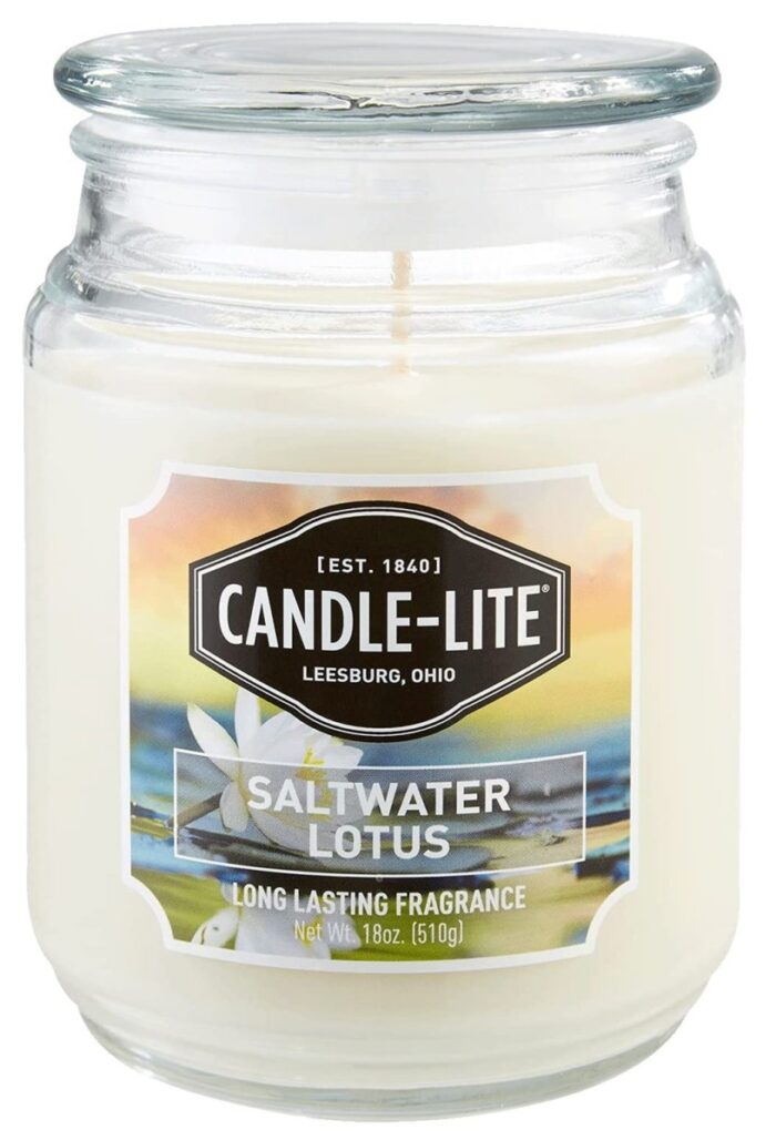 Candle-Lite, Scented Candle Saltwater Lotus, Case Of 4, 18 Oz - Image 1