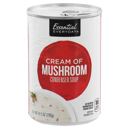Essential Everyday, Cream Of Mushroom Condensed Soup, Case Of 24, 10.5 Oz