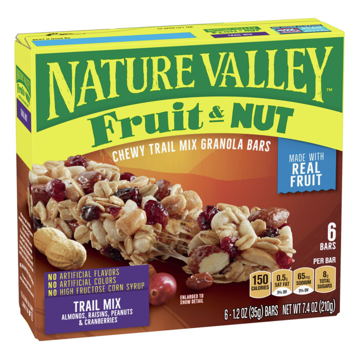 Nature Valley, Chewy Fruit And Nut Trail Mix Granola Bars, Case Of 12, 7.4 Oz - Image 1