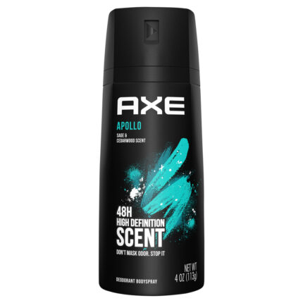 Axe, Apollo Body Spray Deodorant Sage And Cedarwood, Case Of 3, 4 Oz