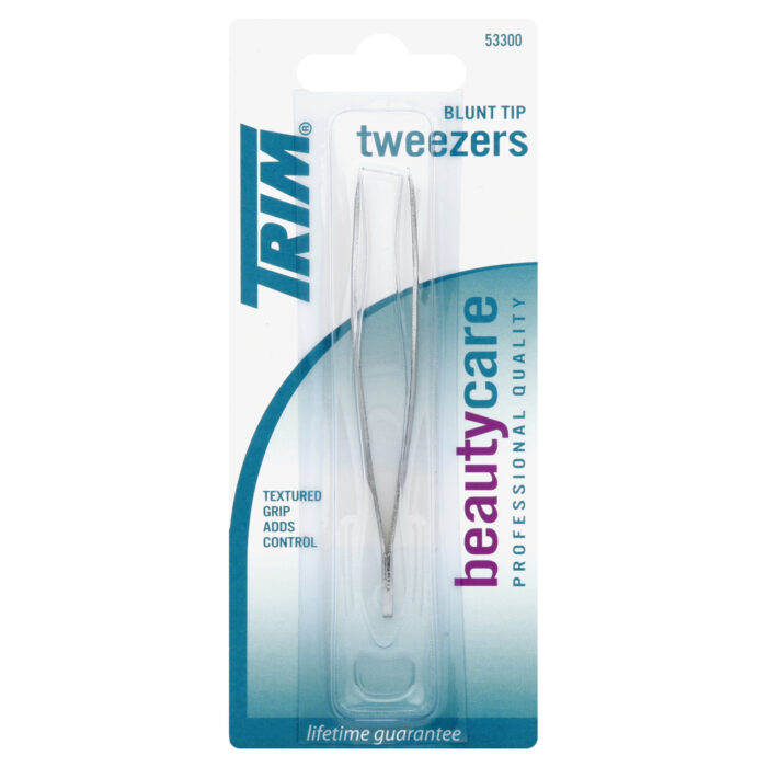 Trim, Beauty Care Professional Quality Blunt Tip Tweezers With Textured Grip, Case Of 6, 1 Ct - Image 1