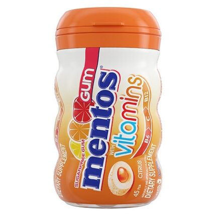 Mentos, Gum With Vitamins Sugar Free, Case Of 6, 45 Ct