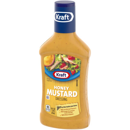 Kraft, Honey Mustard Dressing Bottle, Case Of 6, 16 Fl Oz