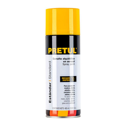 Canary Yellow Spray Paint Can, Pretul