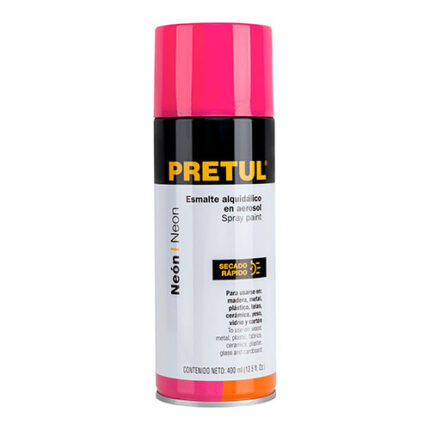 Fluorescent Pink Spray Paint Can, Pretul