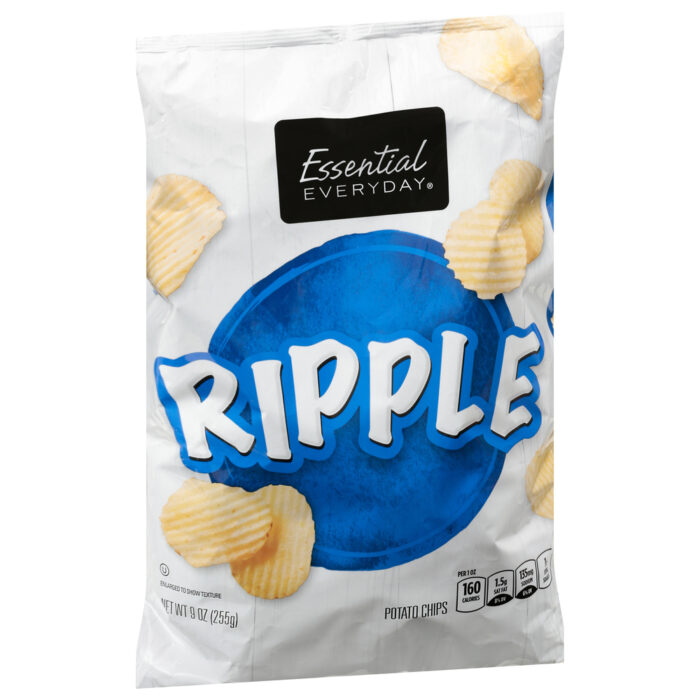 Essential Everyday, Ripple Potato Chips, Case Of 8, 9 Oz - Image 1