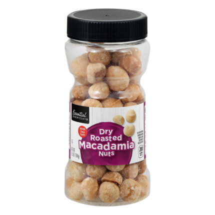 Essential Everyday, Dry Roasted Macadamia Nuts With Sea Salt, Case Of 12, 6.5 Oz