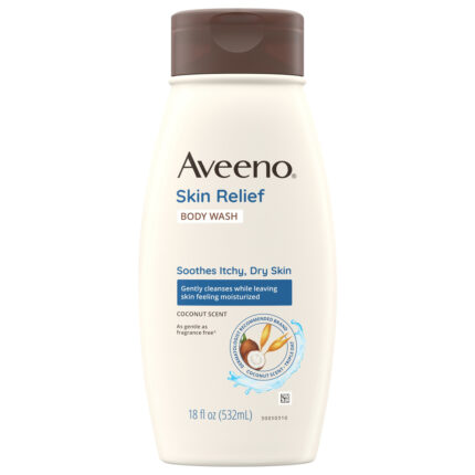 Aveeno, Skin Relief Oat Body Wash With Coconut Scent, Case Of 3, 18 Fl Oz