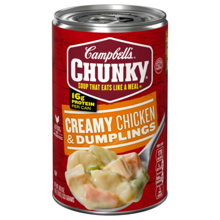 Campbell'S, Chunky Creamy Chicken And Dumplings Soup, Case Of 12, 18.8 Oz
