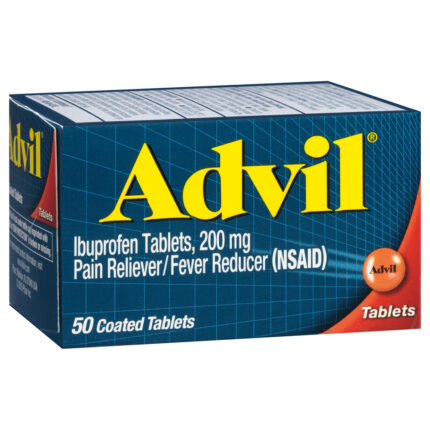 Advil, Ibuprofen Pain Reliever And Fever Reducer Coated Tablets, Case Of 6, 50 Ct
