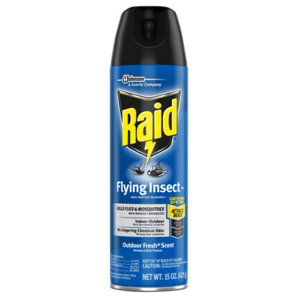 Raid, Flying Insect Killer Spray Outdoor Fresh Scent, Case Of 12, 15 Oz