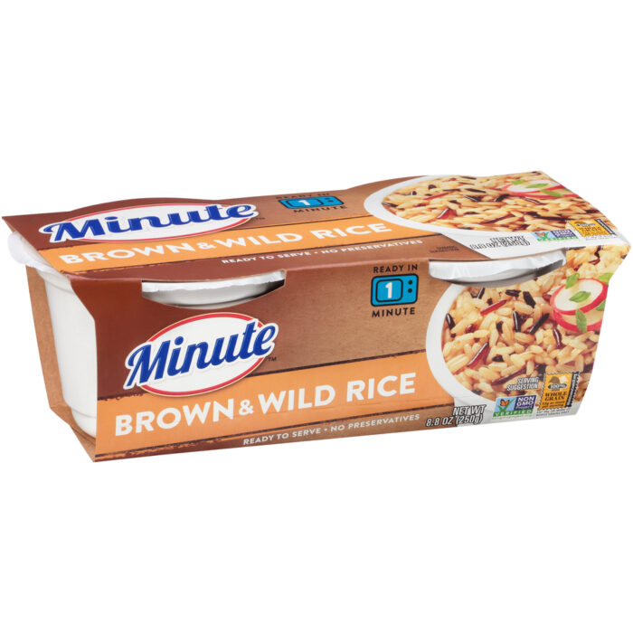 Minute, Ready To Serve Brown And Wild Rice 2 Cups, Case Of 8, 8.8 Oz - Image 1