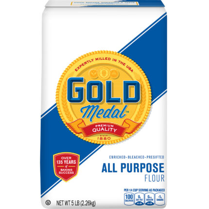 Gold Medal, Flour All Purpose Enriched Bleached Pre-Sifted, Case Of 8, 5 Lb