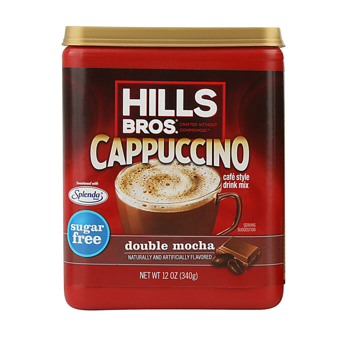 Hills Bros, Sugar-Free Double Mocha Cappuccino Instant Coffee Mix, Case Of 6, 12 Oz - Image 1