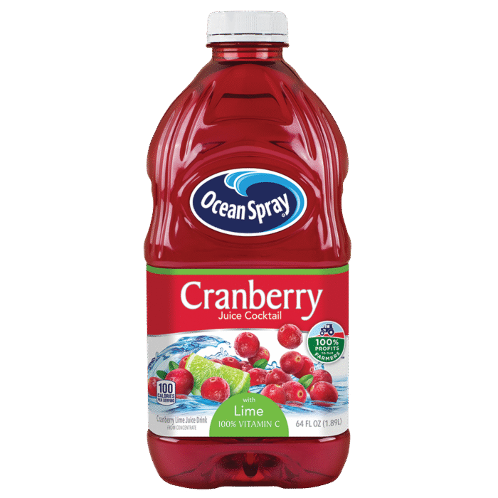 Ocean Spray, Cranberry Lime Juice Drink, Case Of 8, 64 Fl Oz - Image 1