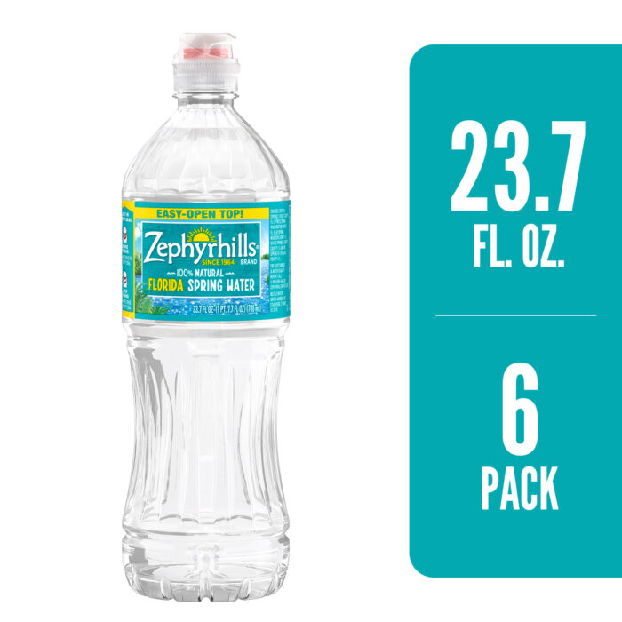 Zephyrhills, 100% Natural Florida Spring Water, Case Of 4, 23.7 Fl Oz - Image 1