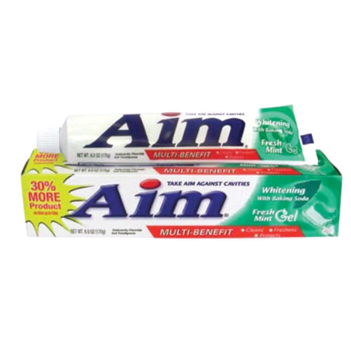 Aim Toothpaste 5.5 Oz Witng Wt Bkng Soda Fresh Mint -90 - Image 1