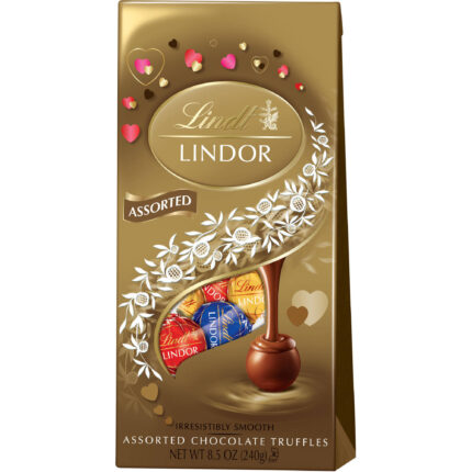 Lindt, Valentine Truffles Candy Assorted, Case Of 12, 8.5 Oz